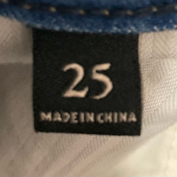 Abercrombie & Fitch Cropped Stovepipe Jean Women’s Size 25 Ombre Wide Leg Frayed - Picture 11 of 12